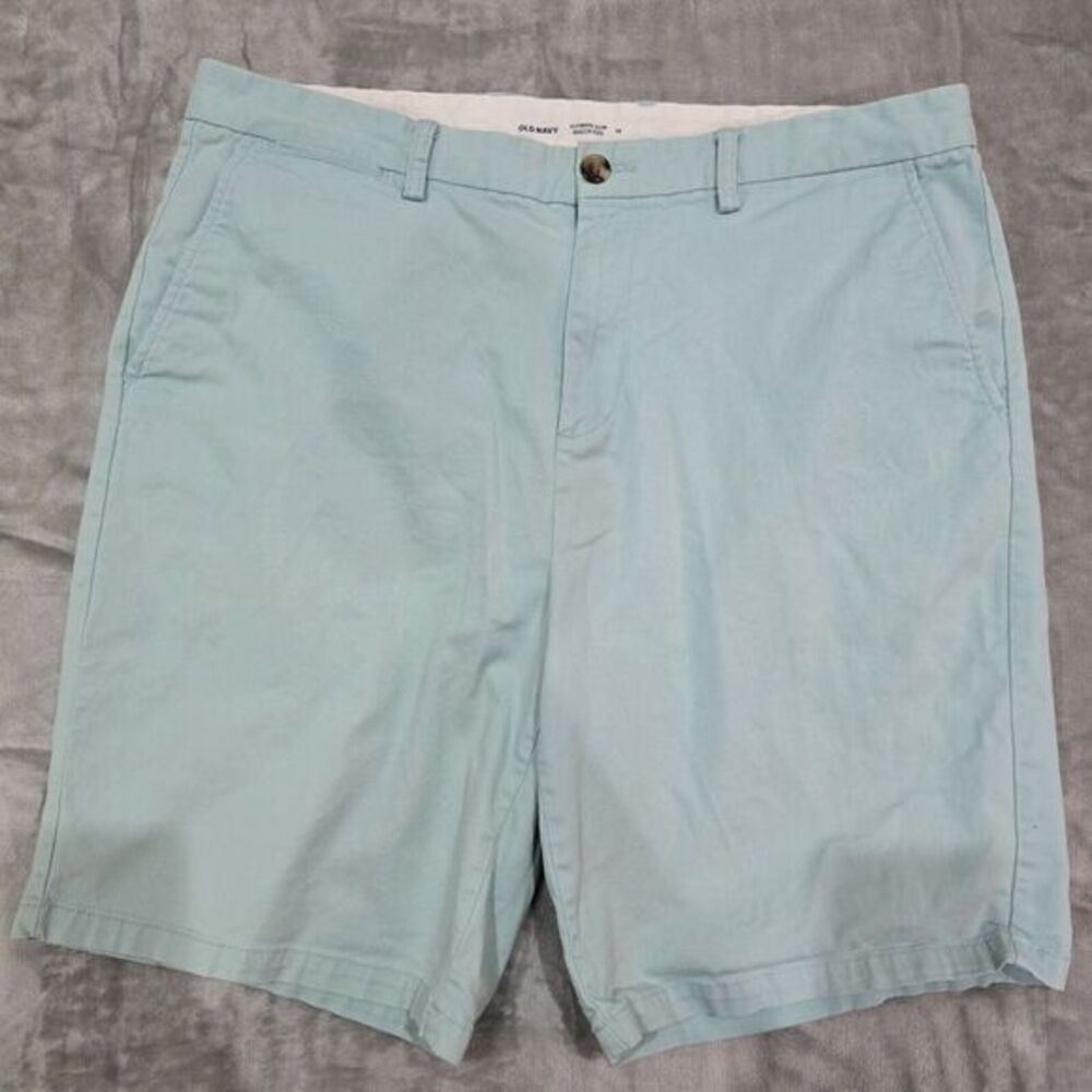 Men's Old Navy Slim Ultimate Shorts Size 38 Light Green Built In Flex 10" Inseam